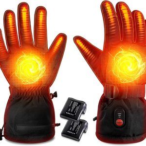 Heated Gloves for Men and Women with 3000mAh Rechargeable Electric Battery